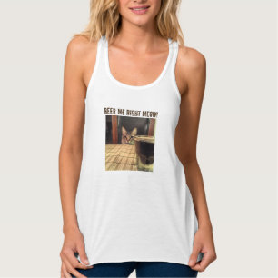 Camiseta Tank Cerveja Gatinho Fotografia
