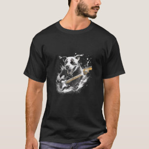 Camiseta Tank de Guitarrista Engraçado Touro Touro Cachorro