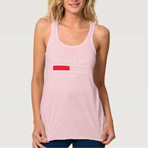 Camiseta Tank Top Acordando - Por Favor Aguarde -
