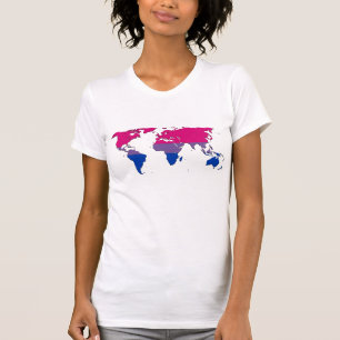Camiseta Tank Top do mapa mundial do orgulho bisse