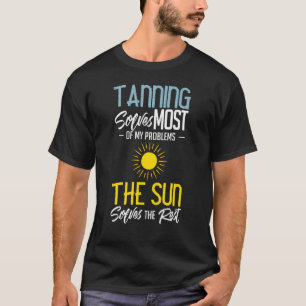 Camiseta Tanning Bed Tan Spray Salon Cita Dentro Do Sol Bat