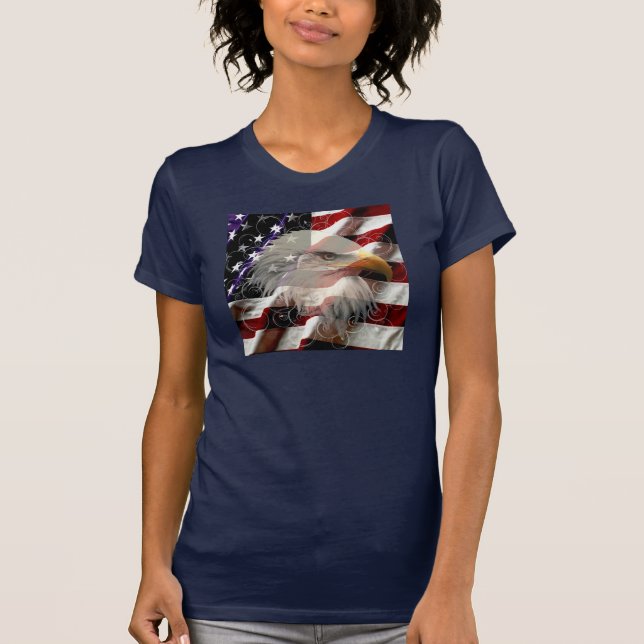 Camiseta Tanque de Bandeira da Águia Americana (Frente)