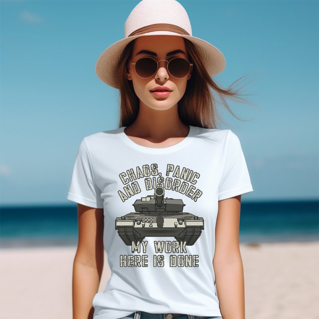 Camiseta Tanque de Missão Caos, Pânico e Distorção da Camis (Criador carregado)