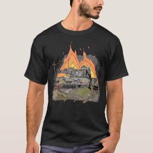 Camiseta Tanque De Tigre Em Combate Ao Panzer Alemão Ww2.