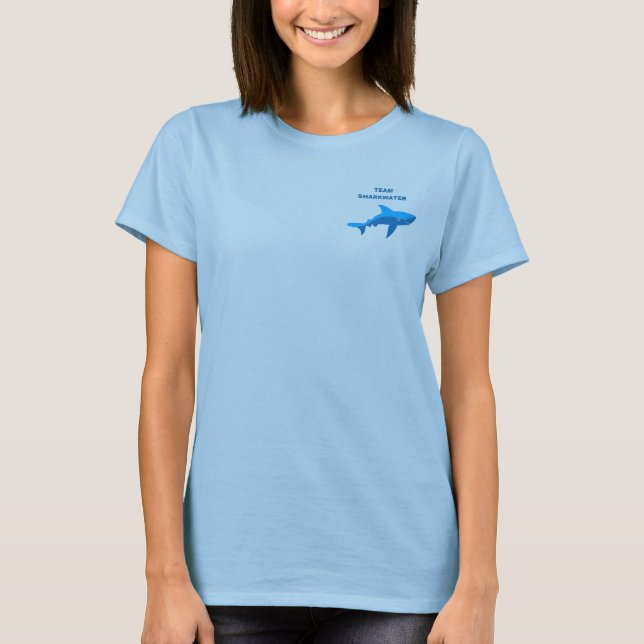 Camiseta Tanque dos espaguetes do Sharkwater da mulher (Frente)