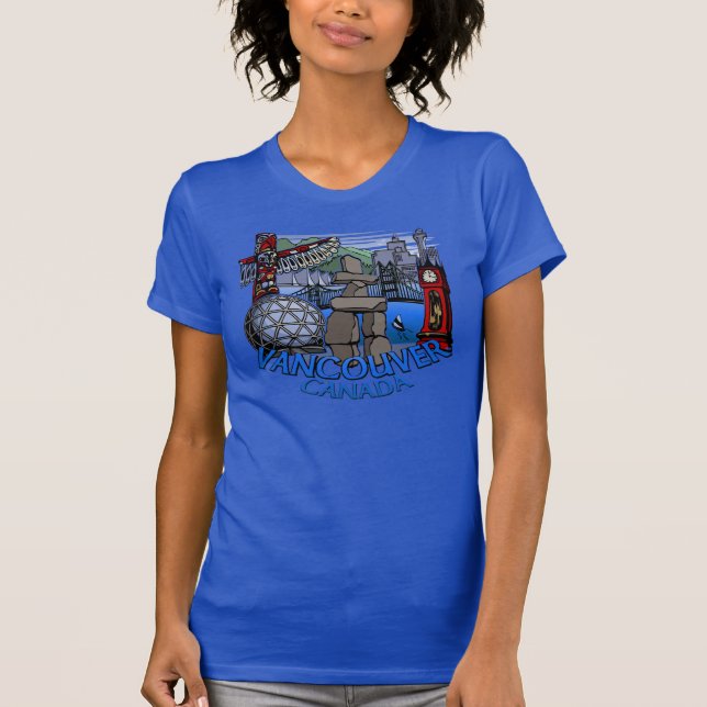 Camiseta Tanque feminino de Vancouver Souvenir (Frente)
