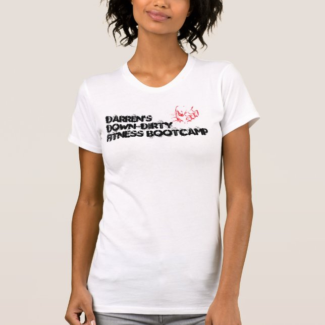 Camiseta Tanque triplo do branco das senhoras do (Frente)