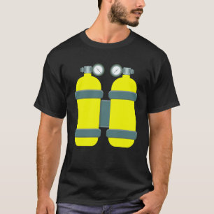 Camiseta Tanques de mergulhador impressão traseira Fantasia