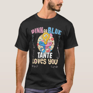 Camiseta Tante rosa ou azul ama você, melhor tia do mundo