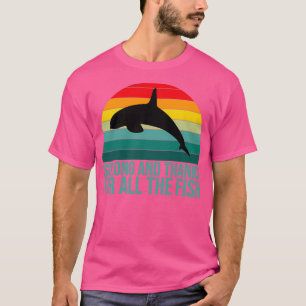Camiseta tanto tempo e obrigados para todos os peixes