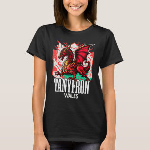 Camiseta Tanyfron Wales Welsh Flag Y Ddraig Goch Dragon