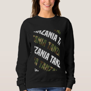 Camiseta Tanzânia Camo Padrão Verde Camouflage