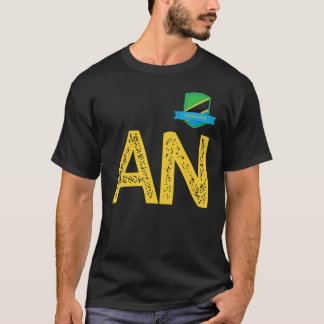 Camiseta Tanzânia Human-Flag Group - Letra A e N Tanzânia