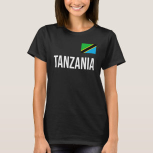 Camiseta Tanzânia Mulheres Homens Crianças Tanzânia Sinaliz