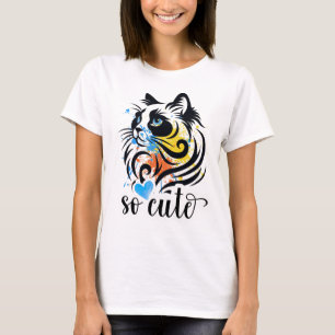 Camiseta Tão Bonita Chapa De Gato - Mulheres Gatinhos Color