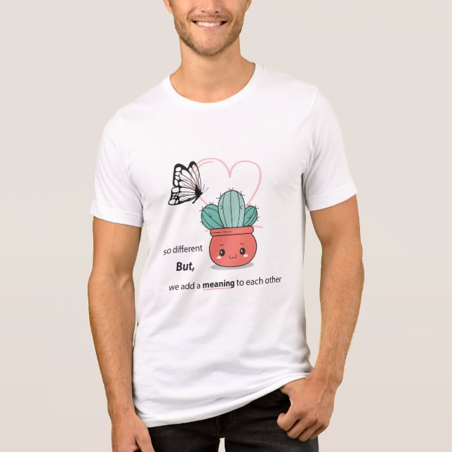 Camiseta Tão Diferente, Perfeito Juntos - Casal De Amor (Frente)