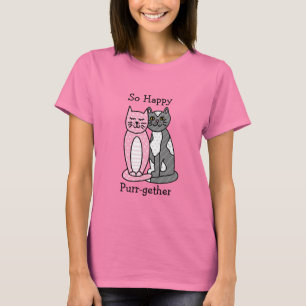 Camiseta Tão Feliz Purr-Gether Armário de Gato
