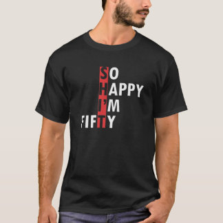 Camiseta Tão feliz que estou 50 a 50 o Desenho do Nascer de