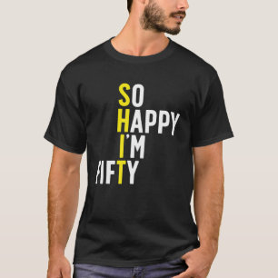 Camiseta Tão feliz que estou 50 sarcásticas, humor engraçad
