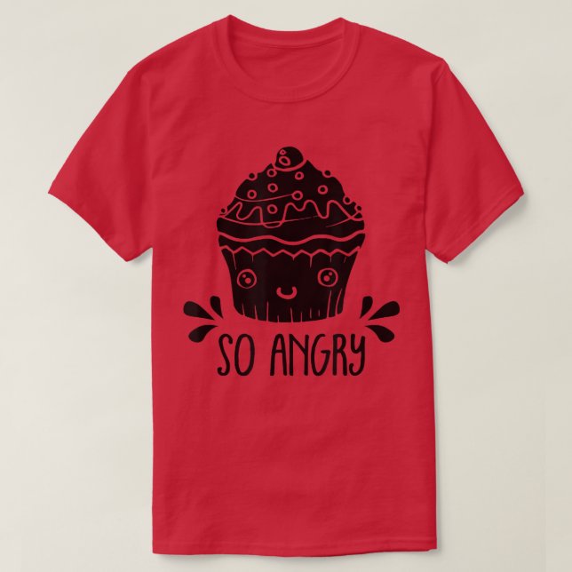 Camiseta Tão Irritado Cupcake Furioso Fazendo Padaria De Ba (Frente do Design)