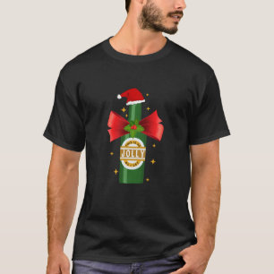 Camiseta Tão Jolly quanto eu recebo Beer Santa Hat Sarcasti