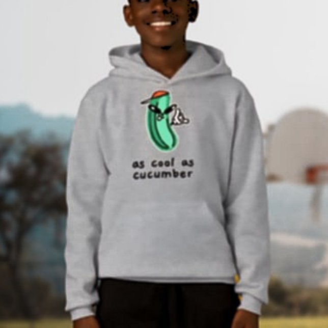 Camiseta Tão Legal Quanto O Pepino - Crianças Hoodie (Criador carregado)