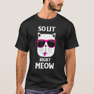 Camiseta Tão Lit Direita Meow Rave Edm Techno Rave Party Fe