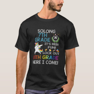 Camiseta Tão Longa 7 De Grau Olhar Para O 8º Grau Aqui Eu V