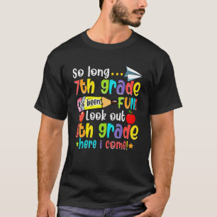 Camiseta Tão Longa 7 De Volta Para A Escola Olhar Para O 8º