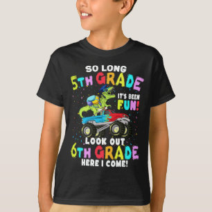 Camiseta Tão Longa Graduação De 5 T Rex Dinossaur