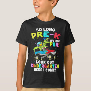 Camiseta Tão Longa Graduação Pré-k T Rex Dinossaur Classe D