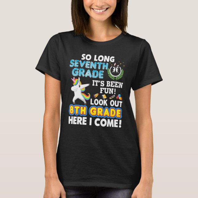 Camiseta Tão Longo 7 De Grau Olhar Para O 8º Aqui Eu Vim Pa (Frente)