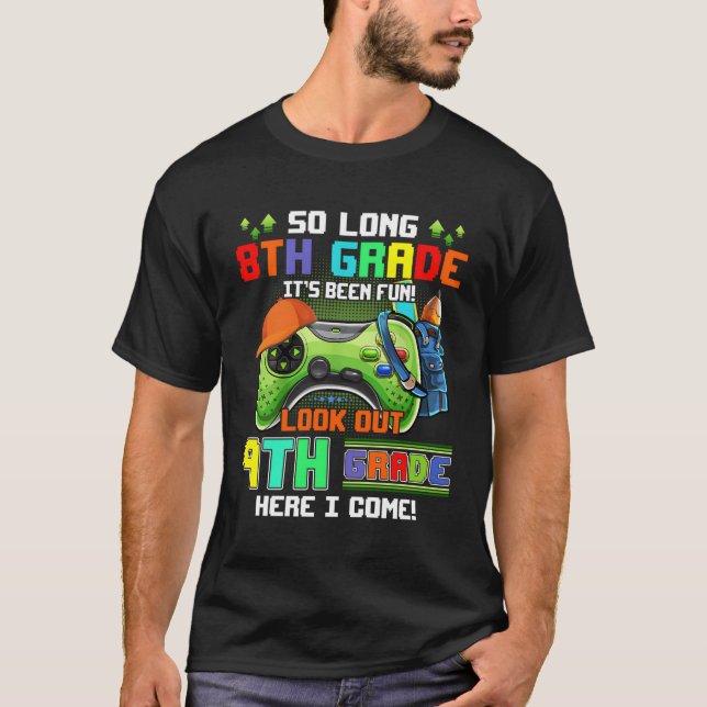 Camiseta Tão Longo 8.º Grau Olhar Para O 9.º Grau De Volta  (Frente)