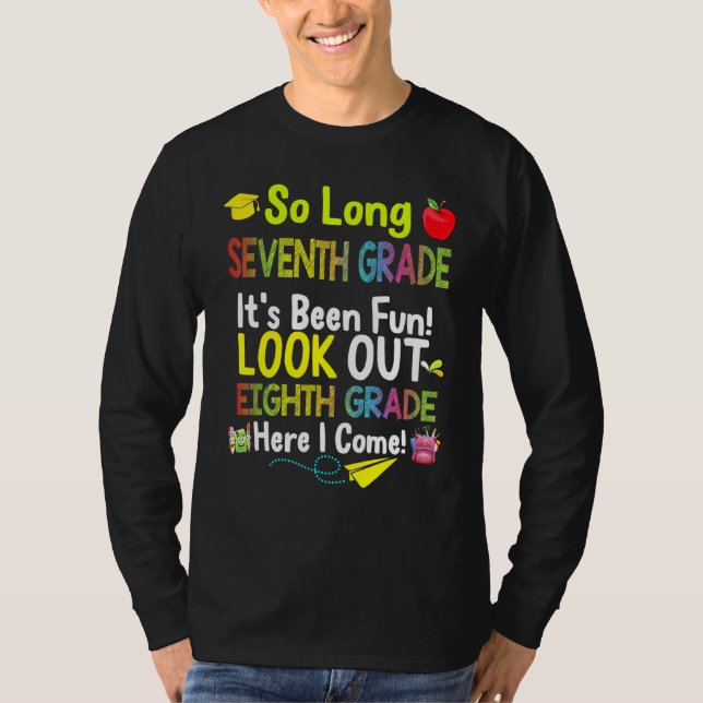 Camiseta Tão Longo Ano do Oitavo Ano Aqui Estou Gra (Frente)