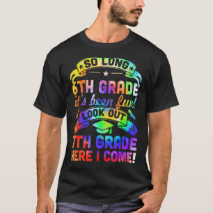 Camiseta Tão Longo Grau De 7 De Jardim De Infância Aqui Eu