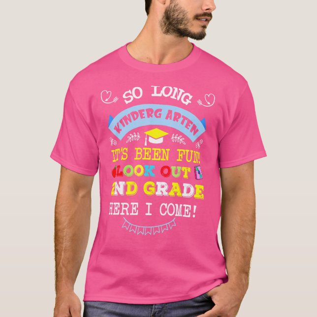 Camiseta Tão Longo Grau De segundo De Jardim De Infância Aq (Frente)
