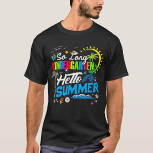 Camiseta Tão Longo Jardim De Infância Olá Verão Do Dia Pass