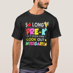 Camiseta Tão Longo Jardim de Infância Pré-K Aqui Eu Venho P