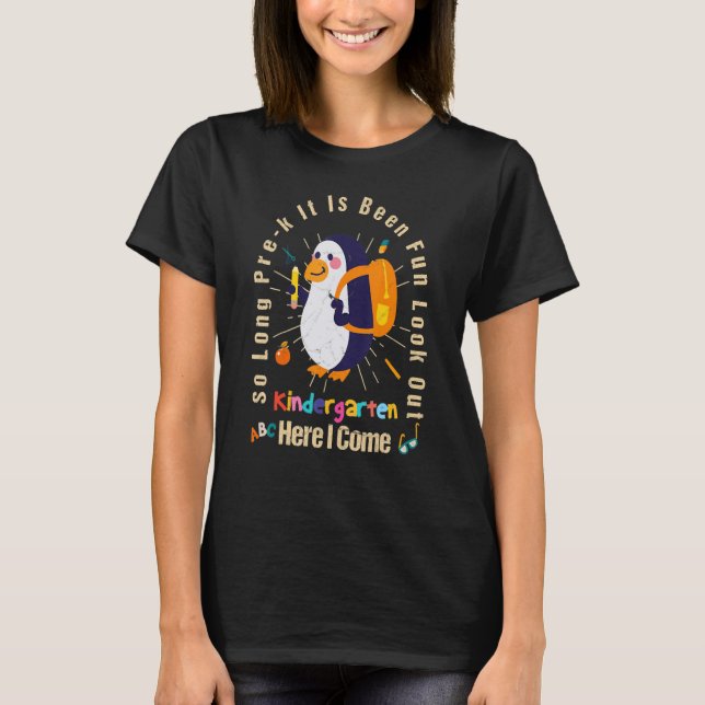 Camiseta Tão Longo Pré-Jardim Infantil Aqui Eu Vim Graduaçã (Frente)