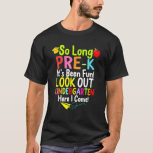 Camiseta Tão Longo Pré-K Olhar Para O Jardim De Infância Gr