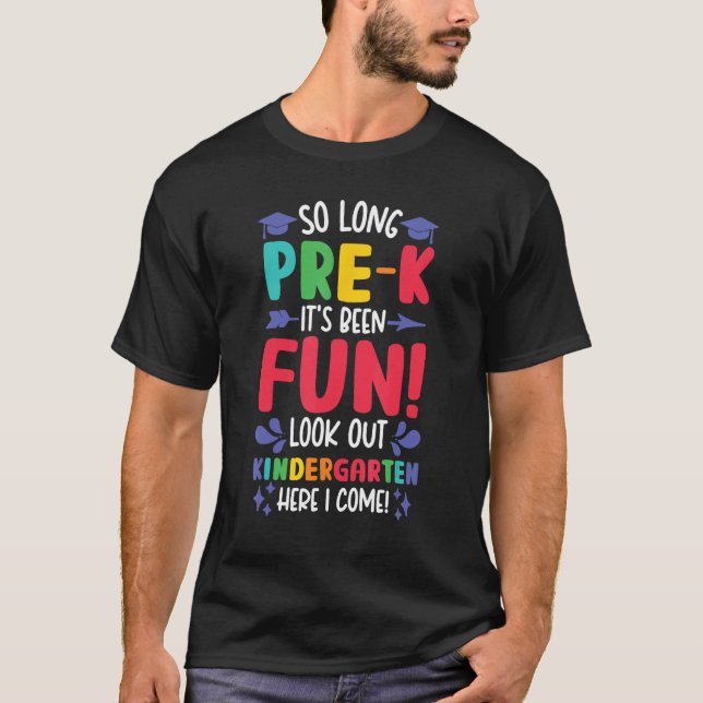 Camiseta Tão Longo Pré-K Olhar Para O Jardim De Infância Gr (Frente)