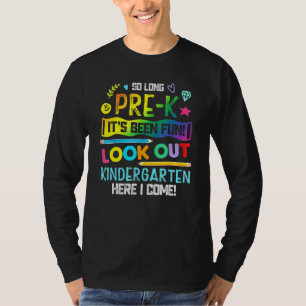 Camiseta Tão Longo Pré-K Olhem Para O Jardim De Infância Aq