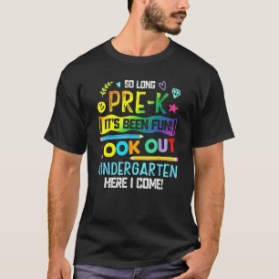 Camiseta Tão Longo Pré-K Olhem Para O Jardim De Infância Aq