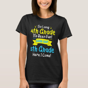 Camiseta Tão Longo Quinto Ano Aqui Eu Vim 5 Gradu Crianças