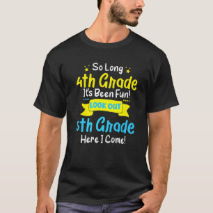 Camiseta Tão Longo Quinto Ano Aqui Eu Vim 5 Gradu Crianças