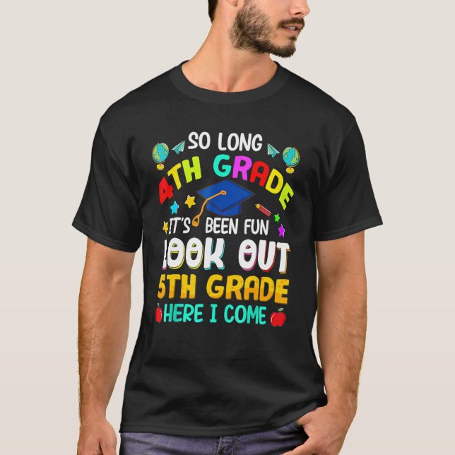 Camiseta Tão Longo Quinto Grau Olhe Para 5 Aqui Eu Vim (Frente)