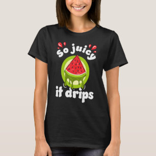 Camiseta Tão Suculento que Goteja Melancia Verão Homens Mu
