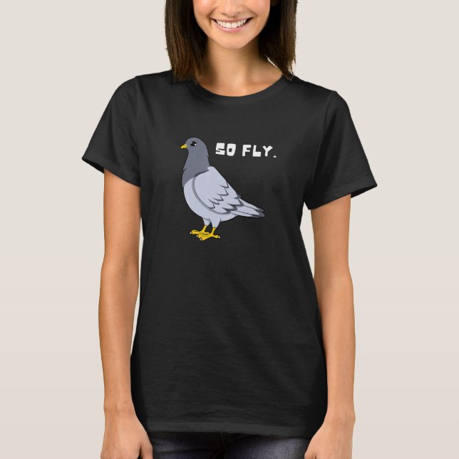 Camiseta Tão Voador Pombo Corrida Aves Assistir Pombo   (Frente)