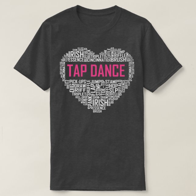 Camiseta Tap Dance Love Heart (Frente do Design)