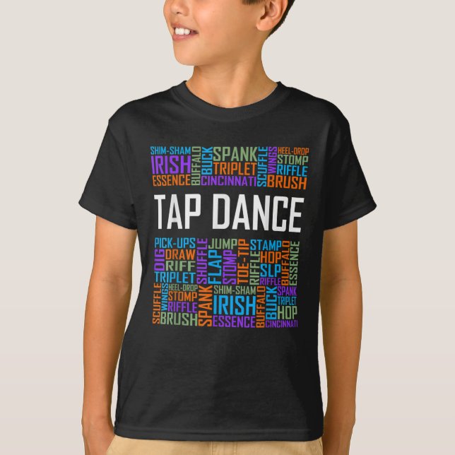 Camiseta Tap Dance Words Lover Tap DancerDancing Professor (Frente)